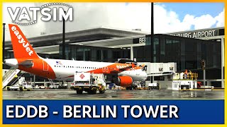 Vatsim ATC Livestream  Berlin Tower in Germany EDDB [upl. by Coniah]