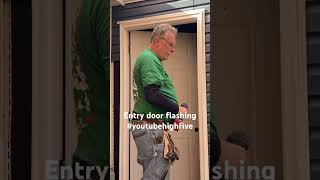 Entry Door Flashing carpenter carpentry woodworking youtube youtubeshorts [upl. by Dopp999]