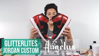 How To Use Angelus Glitterlites  Bred 1 Glitterlites Customs [upl. by Kcirderf]