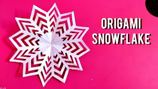 Origami Snowflake❄7  diy papercrafts [upl. by Yancy627]