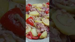 Salade de thon tomates oignons et pommes de terre Recette facile et rapide ANACUISINE1 asmr [upl. by Naquin920]