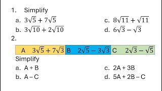 Simplify the SURDS [upl. by Anoo]