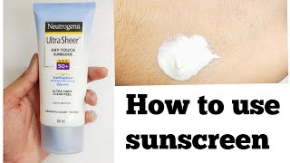 neutrogena sunscreen review  neutrogena ultra sheer sunscreen review in hindi neutrogena sunscreen [upl. by Niemad]