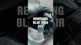 Removing Blue Hair Dye removinghairdye hairfail haircolor hairtutorial hairstylist shorts [upl. by Aned]