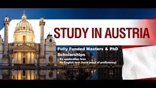 Study in Austria with FullyFunded Masters and PhD Scholarships [upl. by Bryner]