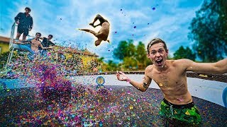 25 MILLION Orbeez Foam Pit VS Trampoline  Challenge [upl. by Patrica605]