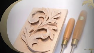 Carving Greek Style Acanthus Leaf  WOOD CARVING SCHOOL [upl. by Audris477]