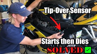 GSXR Runs for 1 Second then Dies SOLVED  Tip Over Sensor [upl. by Mcloughlin]