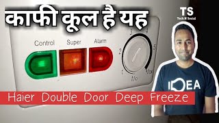 Haier Deep Freezer Review Unboxing  Double Door Freezer with Lock 5 Year Warranty [upl. by Hoenack]