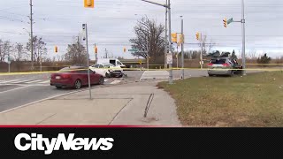 1 dead 5 injured after violent twocar collision in Brampton [upl. by Forelli439]