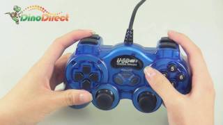 PC USB Dual Double Shock Game Controller Gamepad USB168B  dinodirect [upl. by Streeter165]