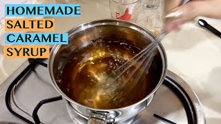 HOW TO MAKE SALTED CARAMEL SYRUP FOR COFFEE AND TEA DRINKS [upl. by Secundas308]