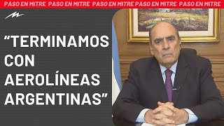 Guillermo Francos ratificó el cierre de Aerolíneas Argentinas si no aceptan su privatización [upl. by Alisun]