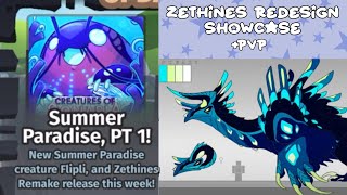 Zethines Redesign Showcase  Creatures of Sonaria [upl. by Arikat]