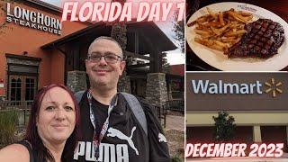 Florida Orlando Vlog Day 1  Walmart Shopping Trip Turkey Lake Road  Longhorn Steak House Universal [upl. by Atteuqaj430]