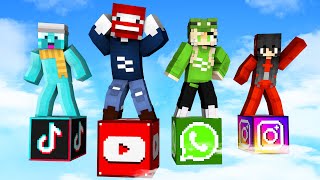 WIR LEBEN AUF 1 YOUTUBE BLOCK in Minecraft [upl. by Rehpotsirhc122]