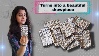 Amazing craft idea from empty medicine wrappers  Recycling  Amazing showpiece  diy home decor [upl. by Asile]