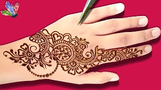 Amazing Very stylish amp Beautiful Simple Mahadir Dijain  Unique Mehndi Ka Design [upl. by Roti]