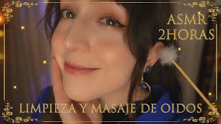 ⭐ASMR 2 Horas de Limpieza y Masaje de Oídos✨ Relájate Conmigo y Duerme [upl. by Ulland]