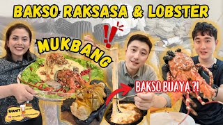 MUKBANG BAKSO RAKSASA amp LOBSTER SESUAI REQUEST BAOQI PADA KAGET SAMA PORSINYA SAMPAI KEKENYANGAN🤣 [upl. by Attiuqehs]