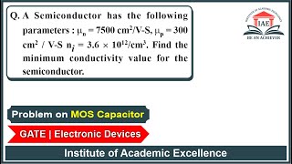 Most Important Question on Minimum Conductivity of Semiconductor  Electronic Devices  GATE [upl. by Weidner]