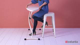 How to use the Brabantia Size D ironing board sitting down [upl. by Abram]