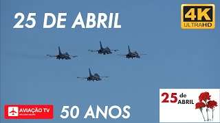 Celebrações dos 50 Anos do 25 de Abril • Flypast 50th Anniversary Carnation Revolution in Portugal [upl. by Kimberlyn]