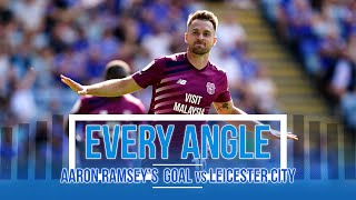 EVERY ANGLE  AARON RAMSEYS WONDER GOAL vs LEICESTER CITY [upl. by Nahsar]