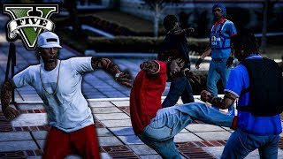 GTA 5 BLOODS VS CRIPS EP49 SCHOOL FIGHT 2 [upl. by Nahtad253]