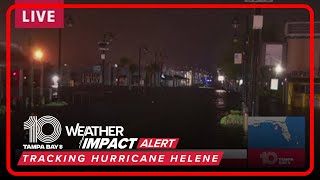 Flooding at Sponge docks in Tarpon Springs during Hurricane Helene [upl. by Zachar]