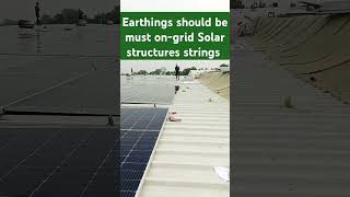 Earthings should be must solar solarpanels solarenergy solarpower solarsafety homesafety [upl. by Atikel]