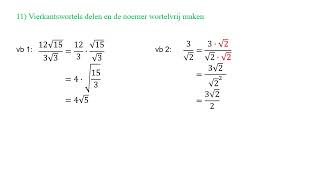 Vierkantswortels delen en noemer wortelvrij maken [upl. by Hpotsirhc68]