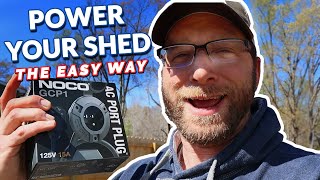 Power Your Shed The Easy Way NOCO GCP1 Power Port Review and Install [upl. by Nolyaw814]