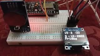 Demo ESP8266 NodeMCU Real Time Clock RTC using DS3231 Module and display on OLED [upl. by Leahcir]