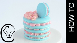 French Macaron Stack Large Macarons  No Resting [upl. by Yeslehc]