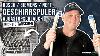 Aquastop Spülmaschine defekt  so tauschst du den Aquastoppschlauch [upl. by Howlan]