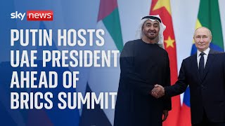 Putin hosts UAE president ahead of BRICS summit [upl. by Vil566]