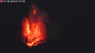 Jan 6 2024 Large strombolian eruption at Semeru Volcano Indonesia [upl. by Adrell979]