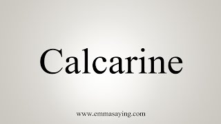 How To Say Calcarine [upl. by Rawden]