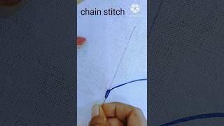 Basics Chain Stitch Hand Embroidery Tutorial short embroidery [upl. by Ainar]