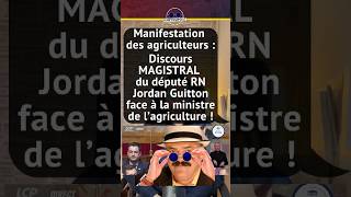 AGRICULTEURS  DISCOURS MAGISTRAL DU DÉPUTÉ RN JORDAN GUITTON FACE À LA MINISTRE DE LAGRICULTURE [upl. by Leehar]