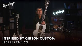 Epiphone 1963 Les Paul SG Custom With Maestro Vibrola  Epiphone Inspired By Gibson Custom [upl. by Newsom442]