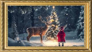 Framed Christmas TV Art 1 Hours of Music  TV Wallpaper 4K [upl. by Keir441]