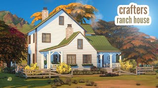 crafters ranch house \\ The Sims 4 CC speed build [upl. by Anehc]