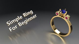 Simple ring for beginner  Matrix 9  JewelCadkf8bp  Jewelry designing free courses [upl. by Nawud]