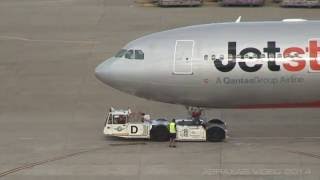 Jetstar A330202 VHEBJ  Departure from Sydney  16 November 2014 [upl. by Arette]