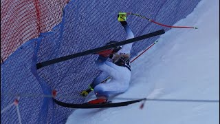 Mega crash Aleksander Aamodt Kilde at Wengen Ski Downhill Abfahrt Lauberhornrennen Switzerland [upl. by Noella]