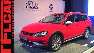 2017 VW Golf SportWagen Alltrack 2015 New York Auto Show One Take [upl. by Aseram655]