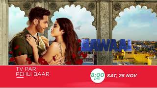 Bawaal  TV Par Pehli Baar  25th Nov Sat 8 PM  Promo  Zee Cinema [upl. by Brina]