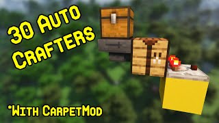 30 Autocrafters for Minecraft with Carpet Mod [upl. by Nahc]